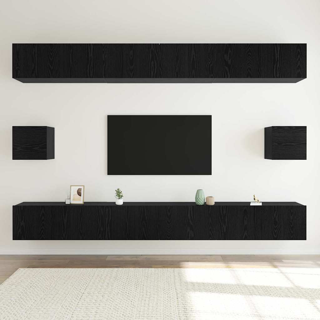 vidaXL 7-delige Tv-meubelset bewerkt hout wit