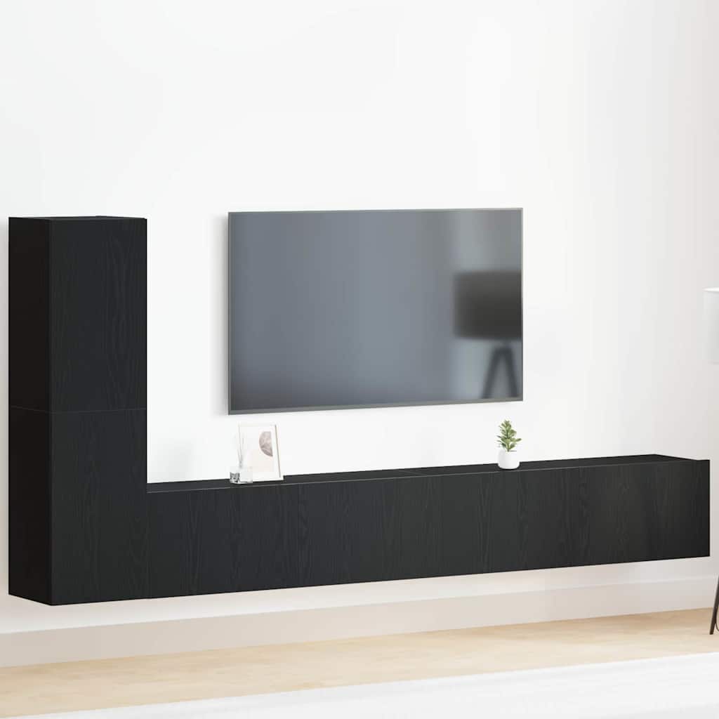 vidaXL 3-Piece TV Cabinet Set Engineered Wood White