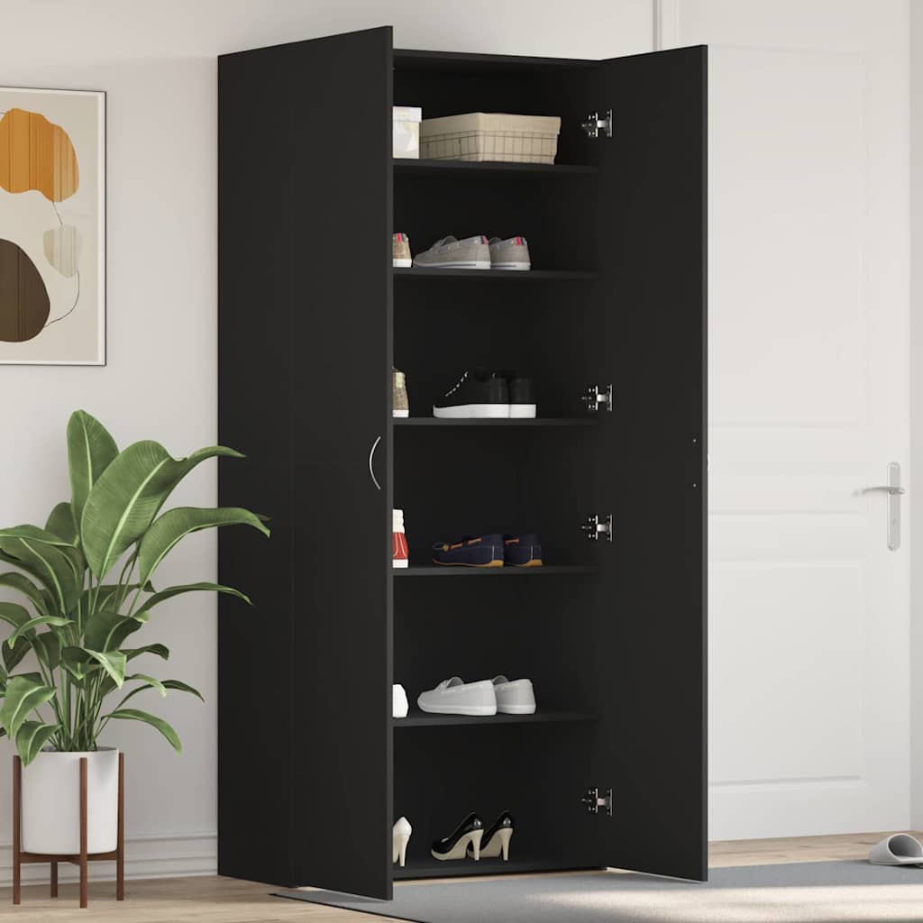 vidaXL Schoenenkast met plank Wit 80 x 35.5 x 180 cm Bewerkt hout