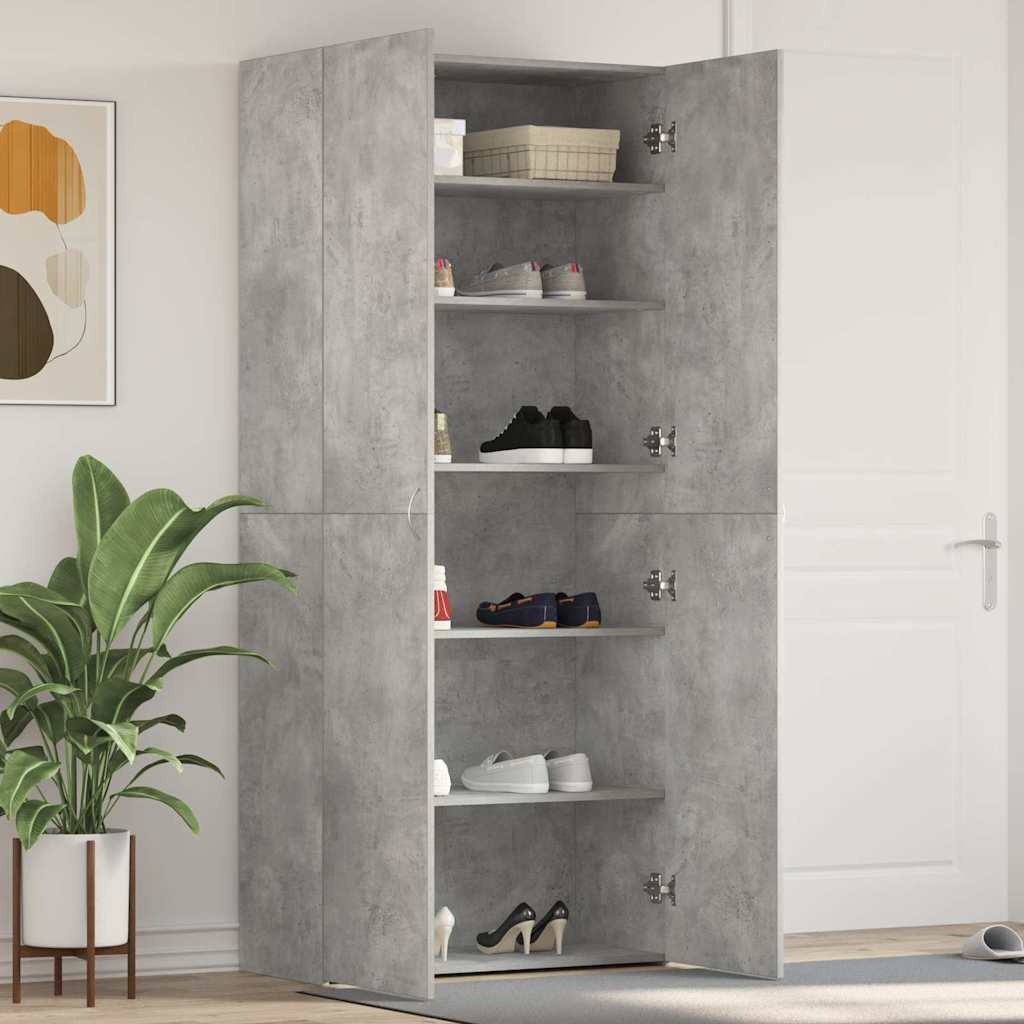 vidaXL Schoenenkast met plank Wit 80 x 35.5 x 180 cm Bewerkt hout