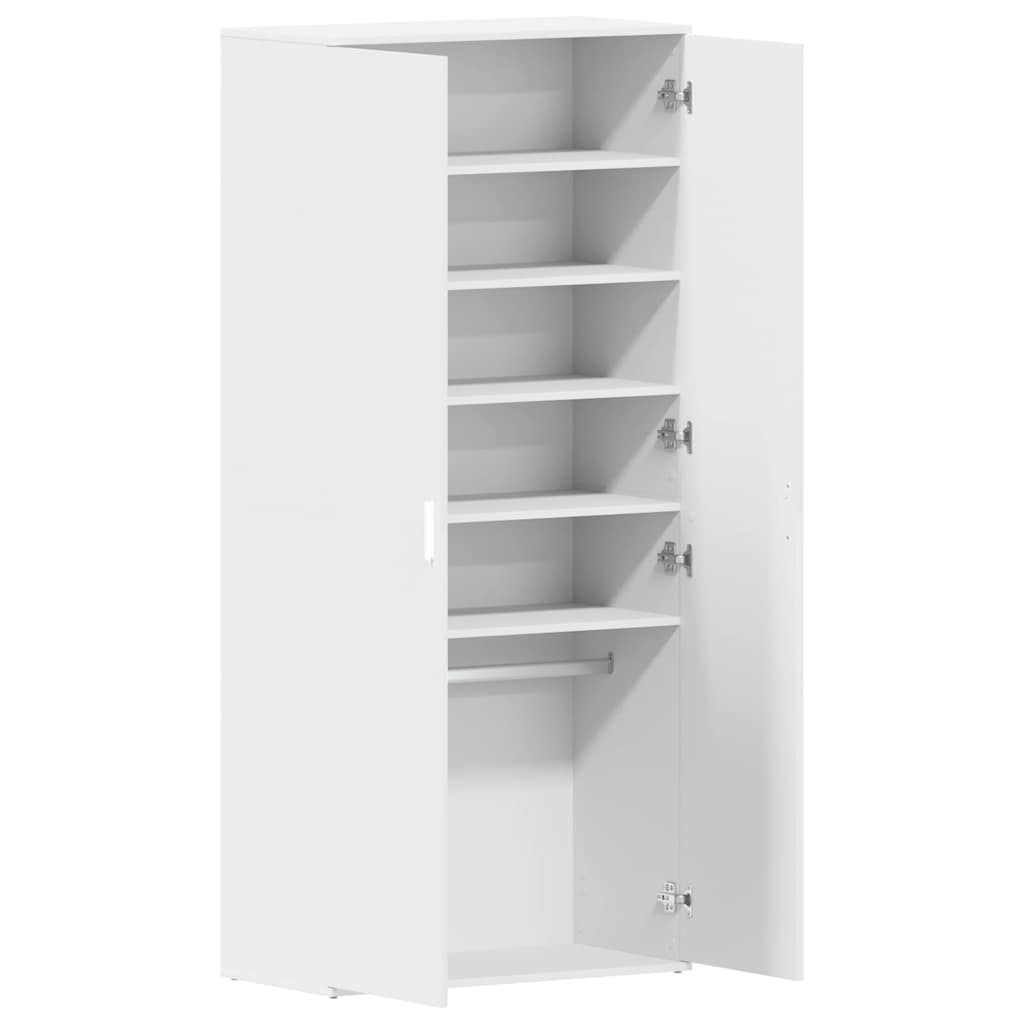 vidaXL Schoenenkast met plank Wit 80 x 39 x 178 cm Bewerkt hout