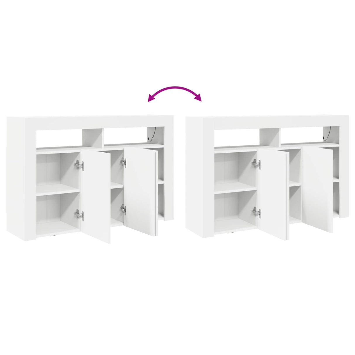 vidaXL Dressoir Wit 116 x 30 x 75 cm Bewerkt hout