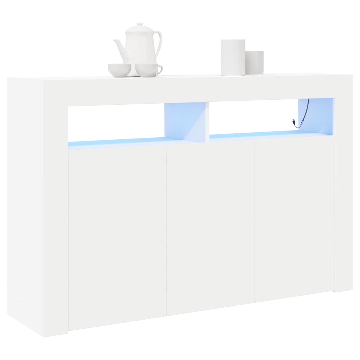 vidaXL Dressoir Wit 116 x 30 x 75 cm Bewerkt hout