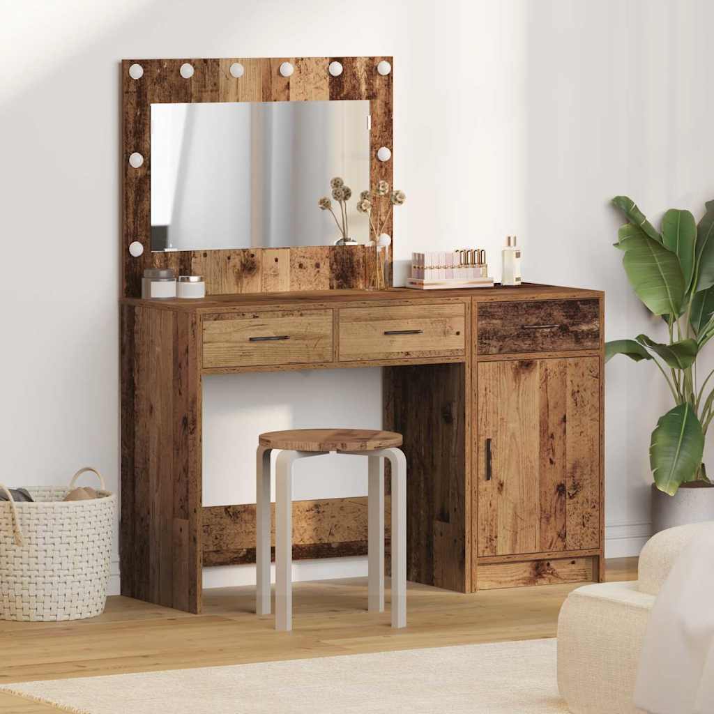 vidaXL Kaptafel met lade 2 pcs Wit 40 x 41 x 75 cm Bewerkt hout