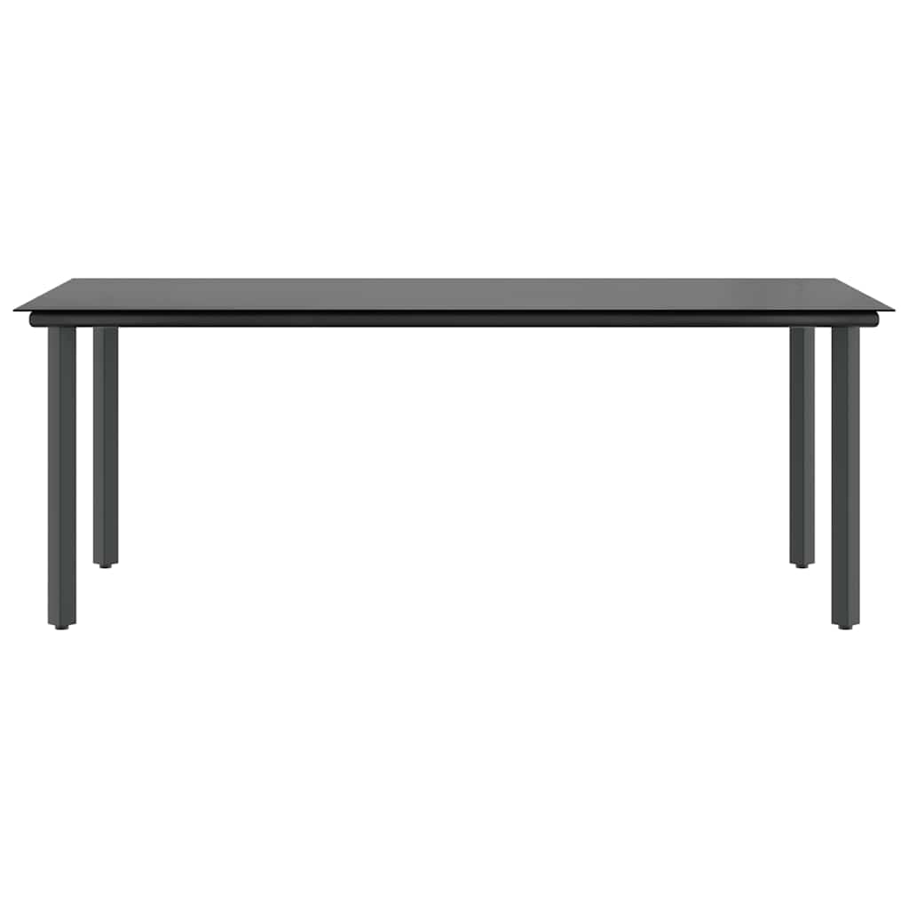 vidaXL 3-delige Tuinset met kussens poly rattan glas zwart
