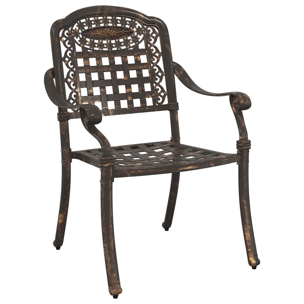 vidaXL Tuinstafel Set 3 pcs Brons Gegoten Aluminium