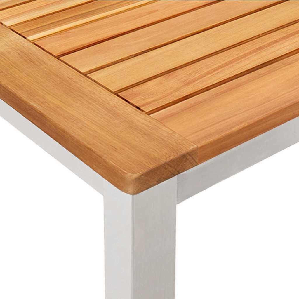 vidaXL Tuin Eettafel Set 3 pcs Bruin Massief Acacia Hout