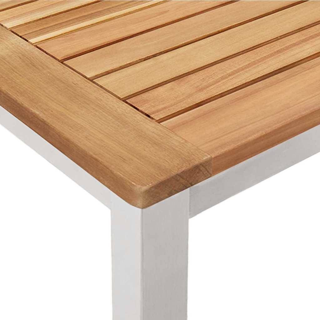 vidaXL Tuin Eettafel Set 3 pcs Bruin Massief Acacia Hout