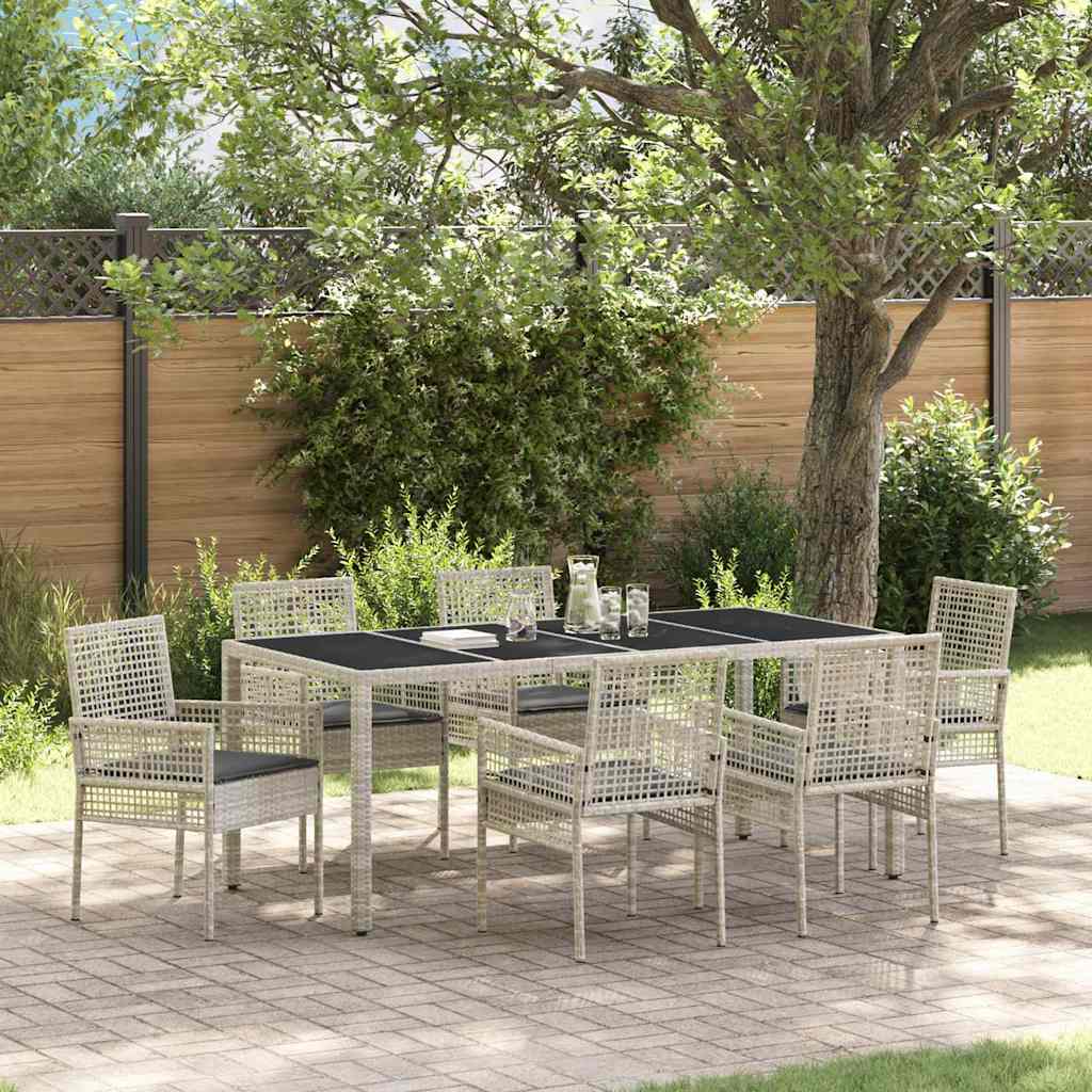 vidaXL Tuin Eettafel Set 3 pcs Zwart poly rattan