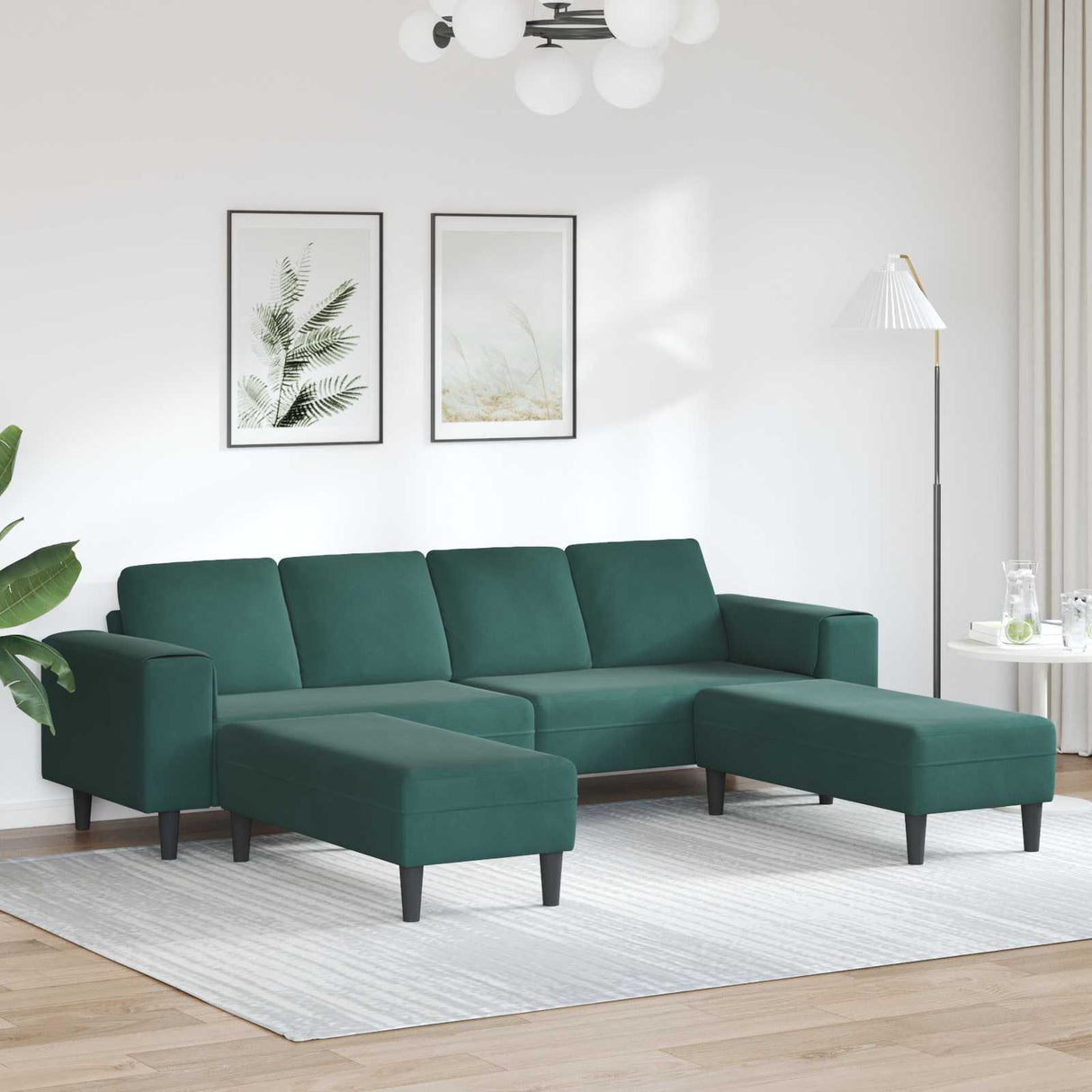 vidaXL Woonkamerbank Blauw 250 x 77 x 76 cm