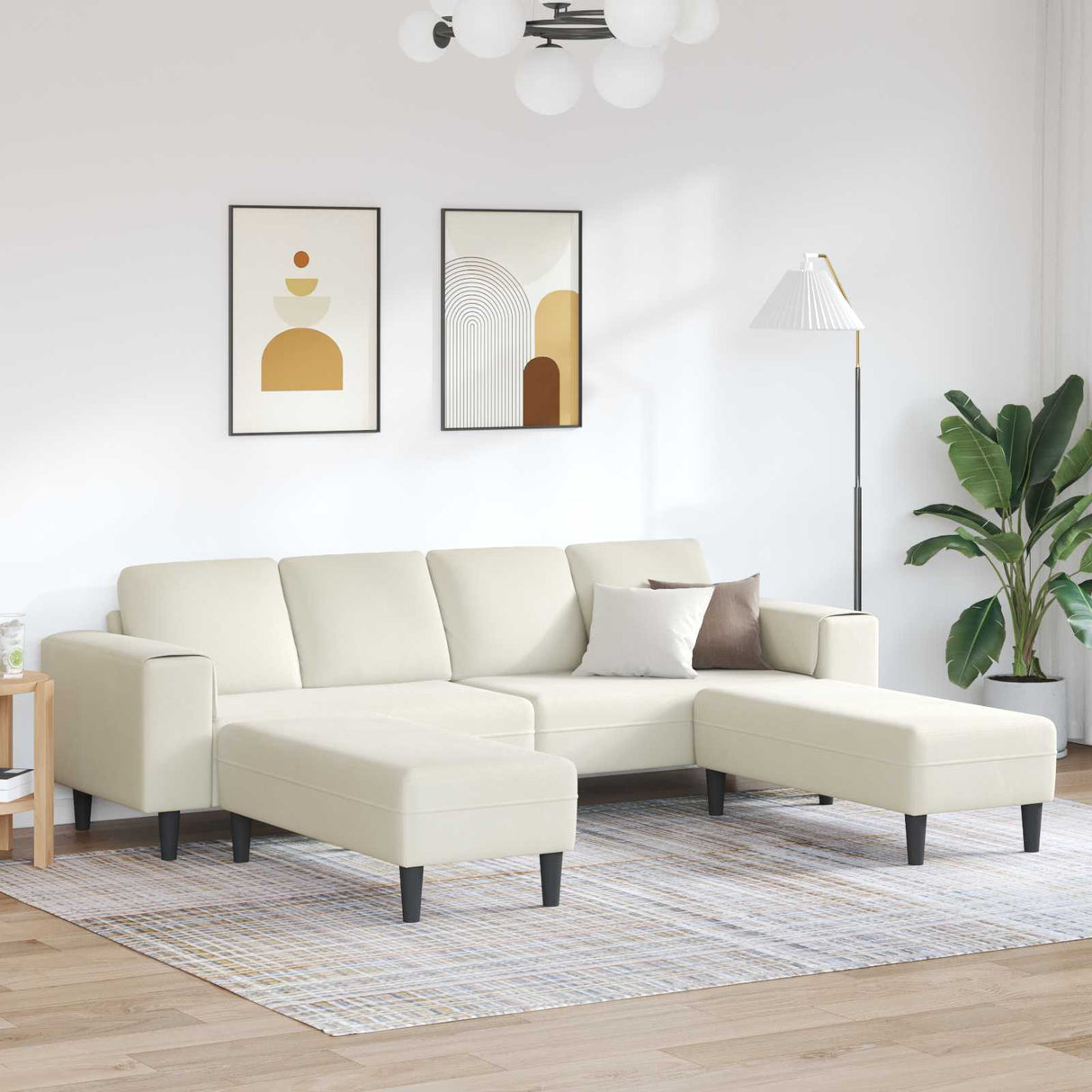 vidaXL Woonkamerbank Blauw 250 x 77 x 76 cm