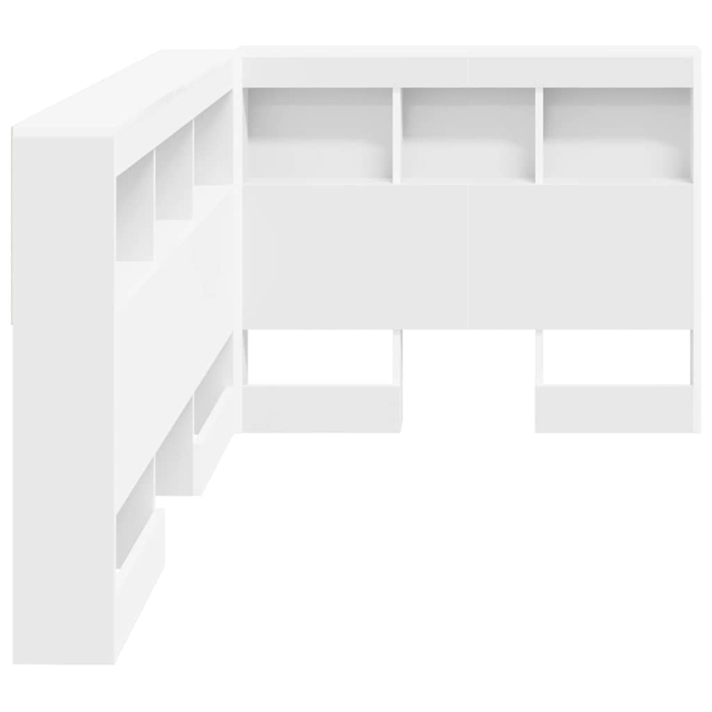 vidaXL Opberghoofdbord met plank Zwart Eiken 80 cm Bewerkt hout