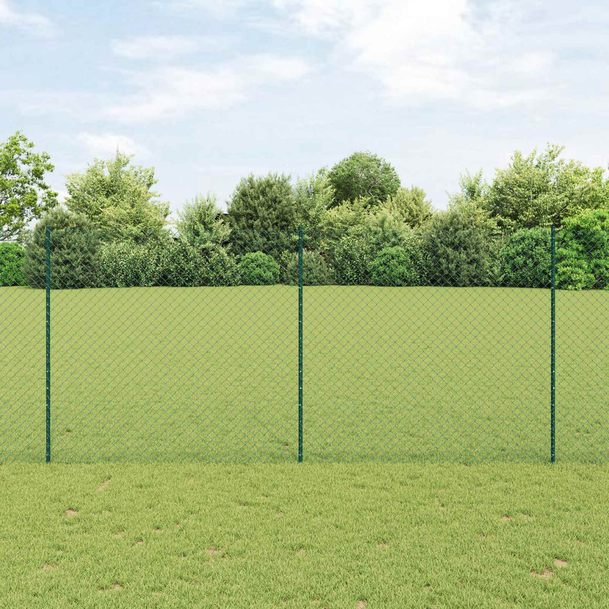 vidaXL Fence with Post Green