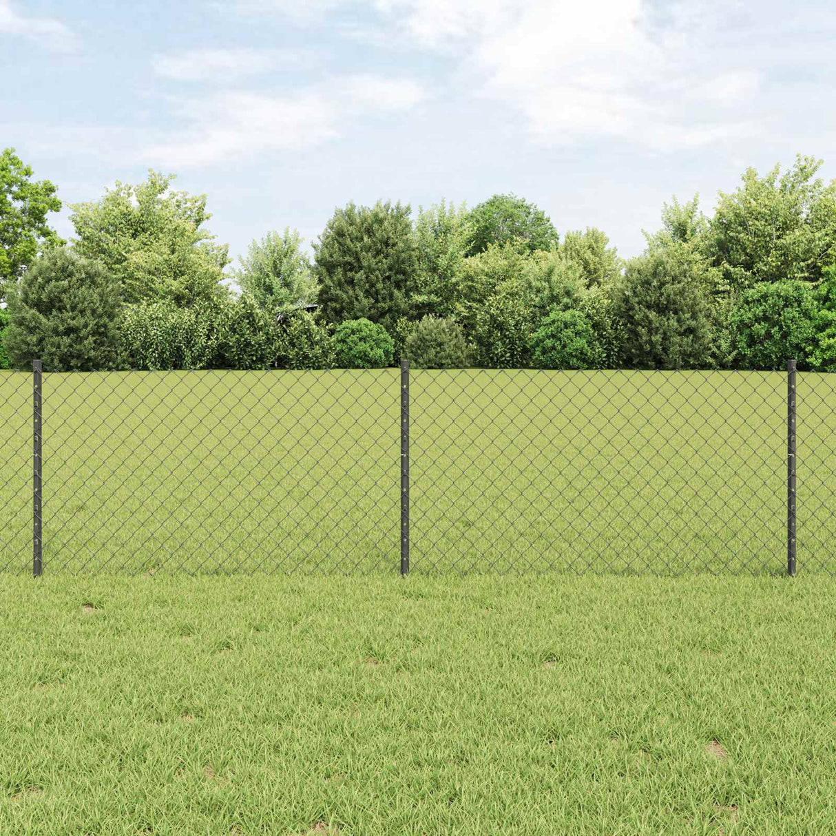 vidaXL Fence with Post Green