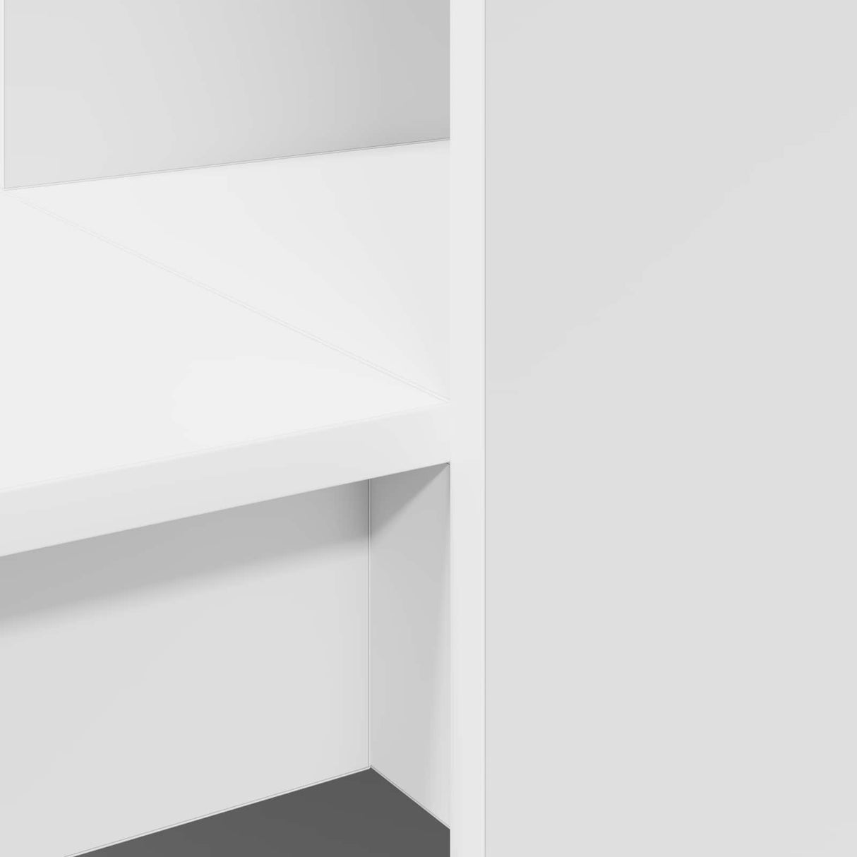 vidaXL Bureau met plank met opslag Wit 122 x 67 x 145 cm Bewerkt hout