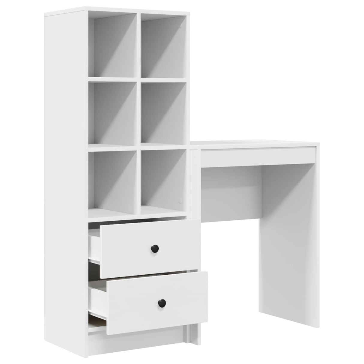 vidaXL Bureau met lade 2 pcs Wit