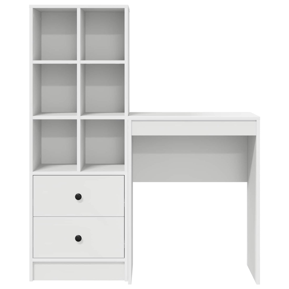 vidaXL Bureau met lade 2 pcs Wit