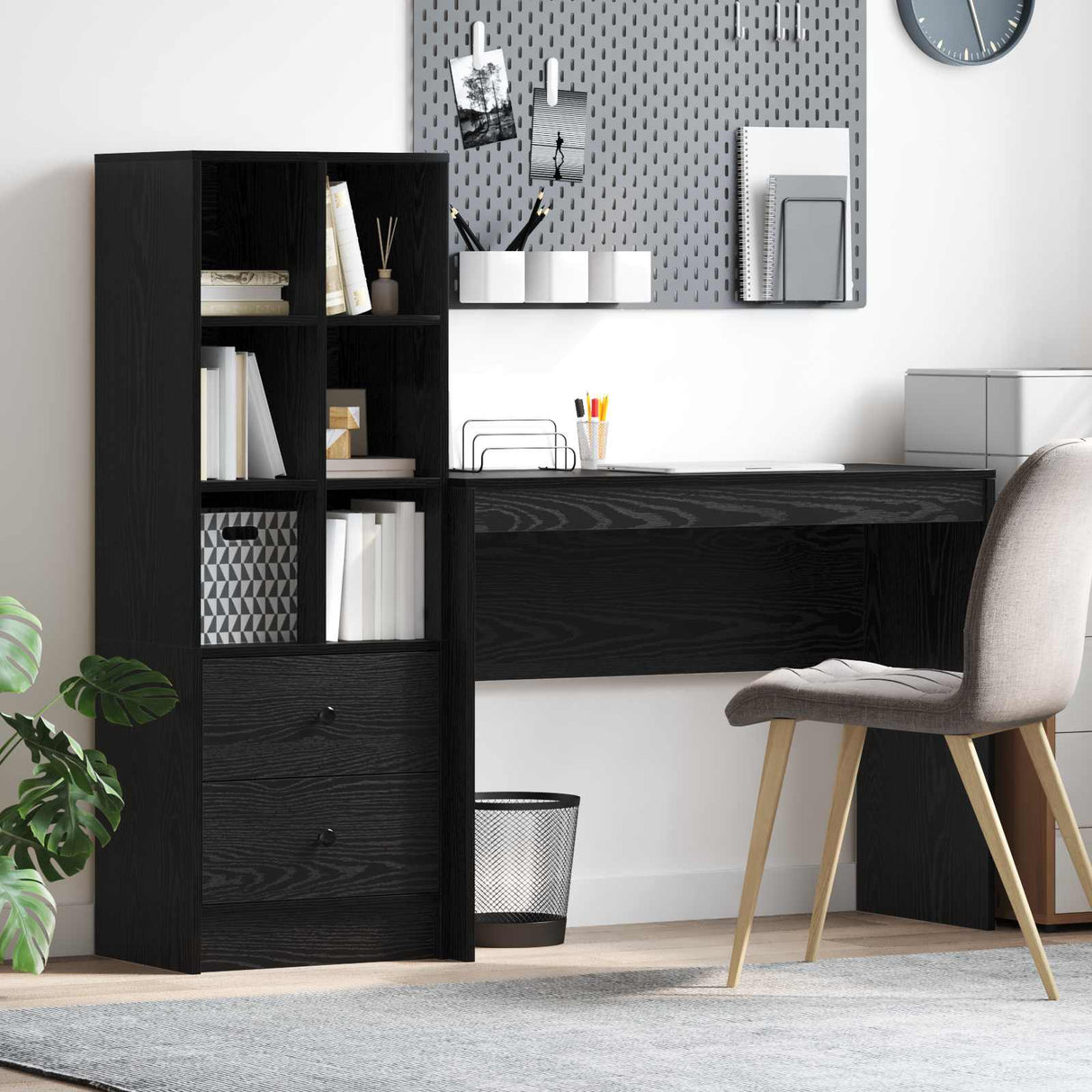 vidaXL Bureau met lade 2 pcs Wit