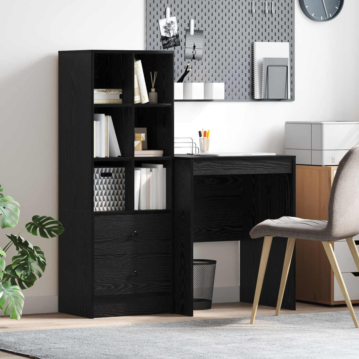 vidaXL Bureau met lade 2 pcs Wit