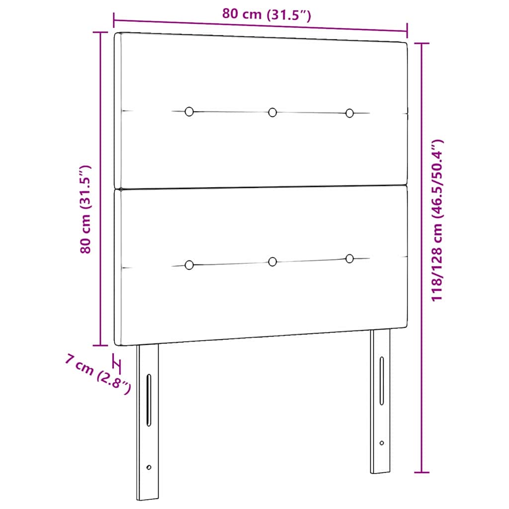 vidaXL Hoogte verstelbaar hoofdbord Lichtgrijs 80 cm Stof