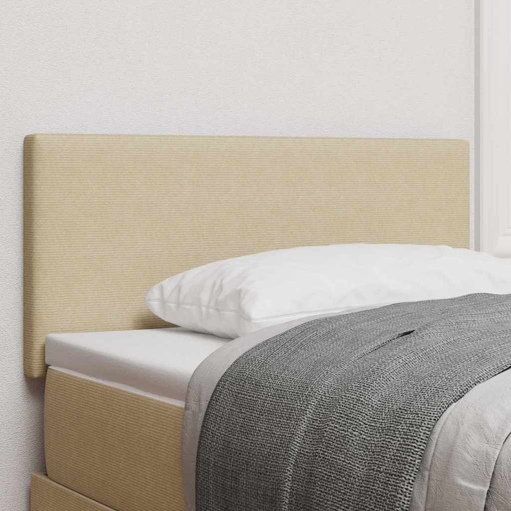 vidaXL LED Headboard with LED Strip Lights Light Grey 80 cm Polyester