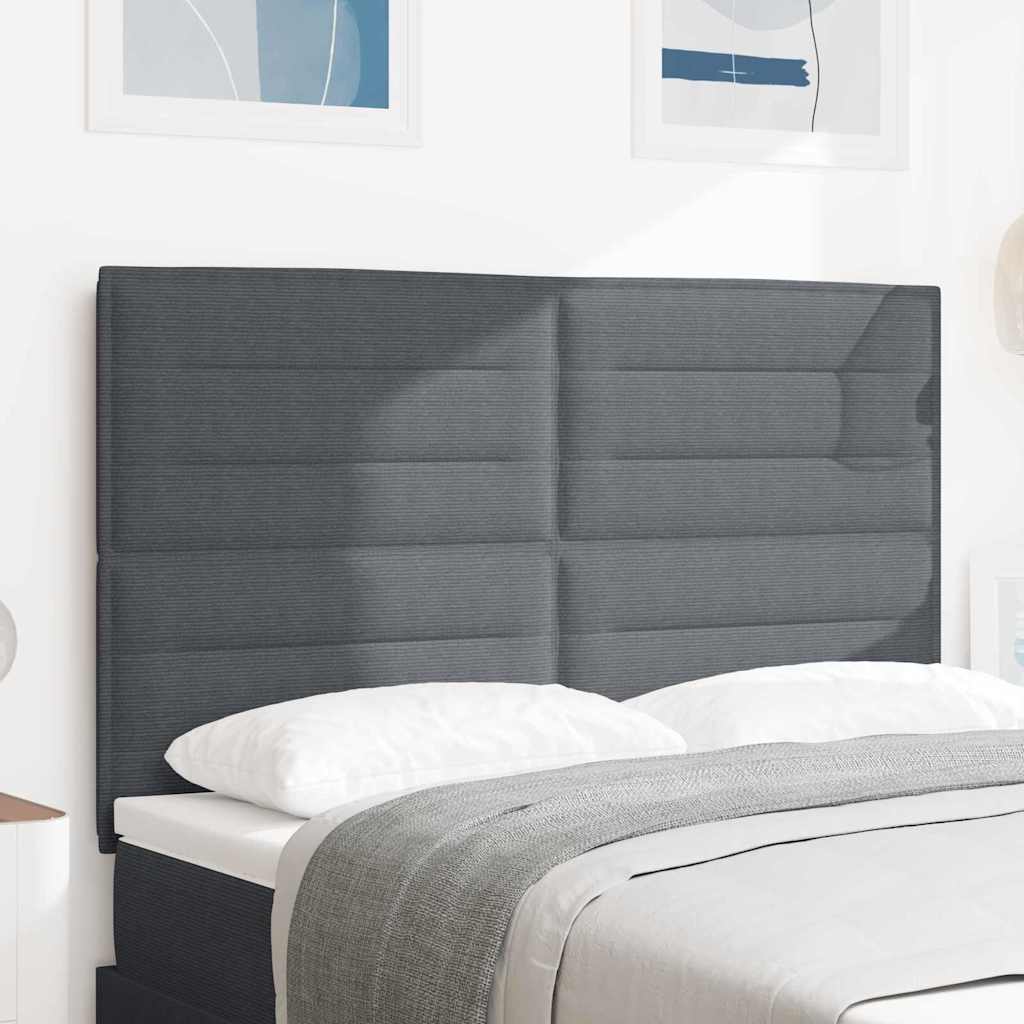 vidaXL LED Headboard with LED Strip Lights Light Grey 80 cm Polyester