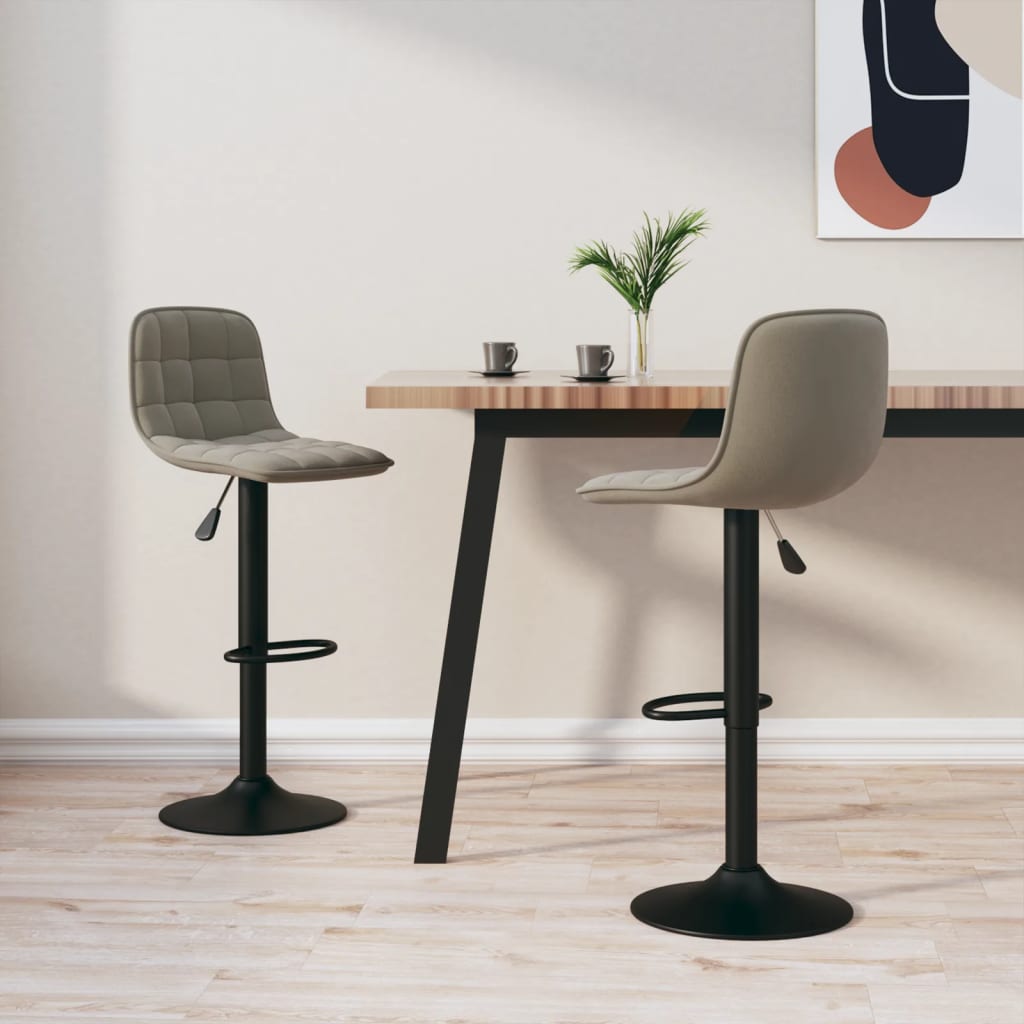 vidaXL Barkruk fluweel zwart