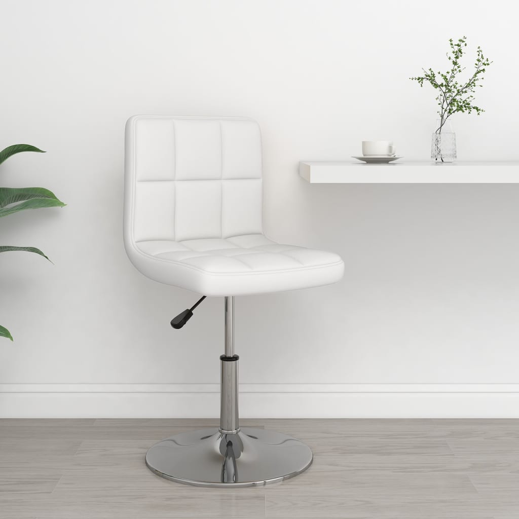 vidaXL Bar Stool Faux Leather White