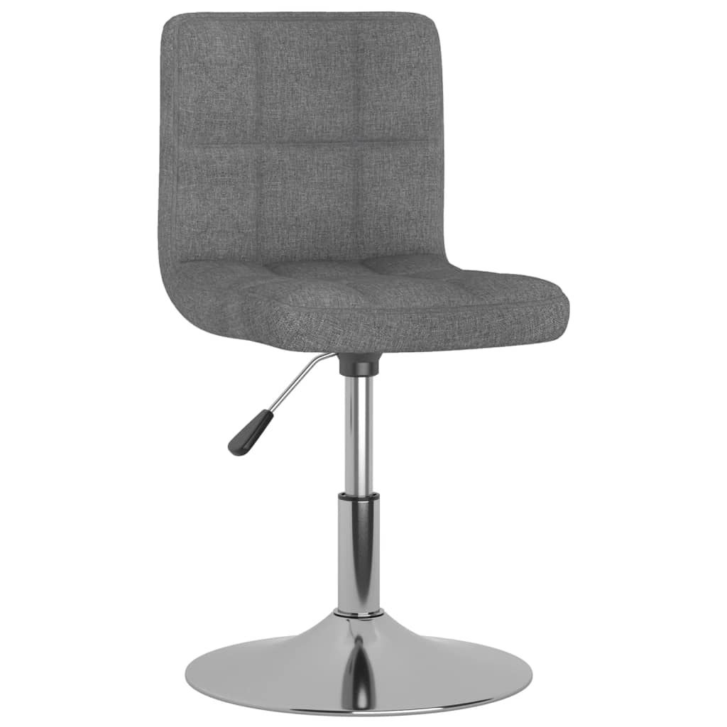 vidaXL Barkruk draaibaar stof lichtgrijs