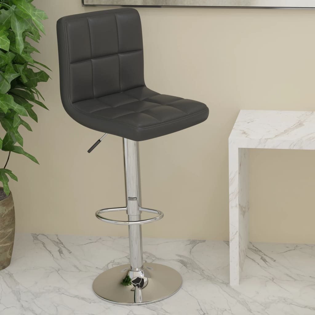 vidaXL Bar Stools 2 pcs artificial leather white