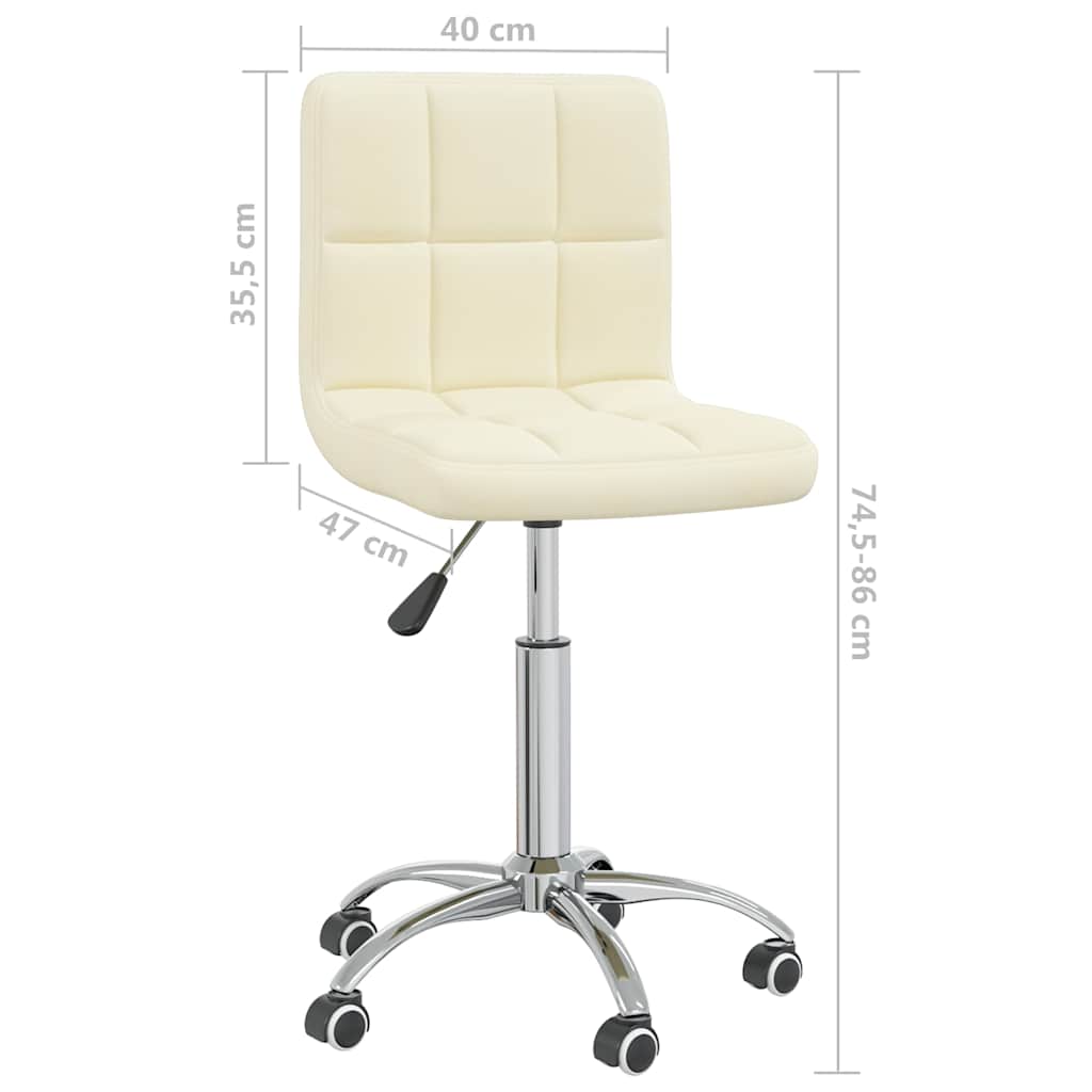 vidaXL Swivel Office Chair Fabric Light Grey