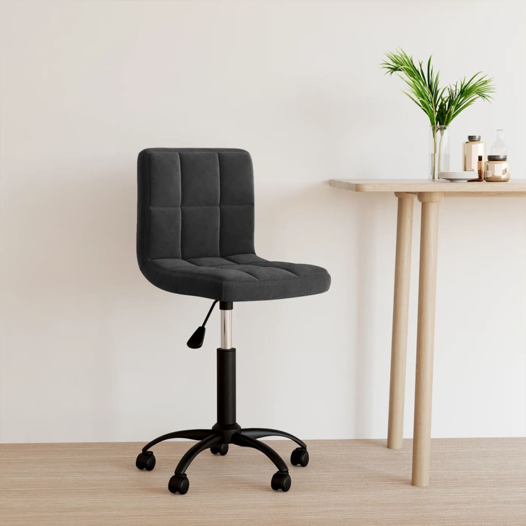 vidaXL Swivel Office Chair Velvet Black