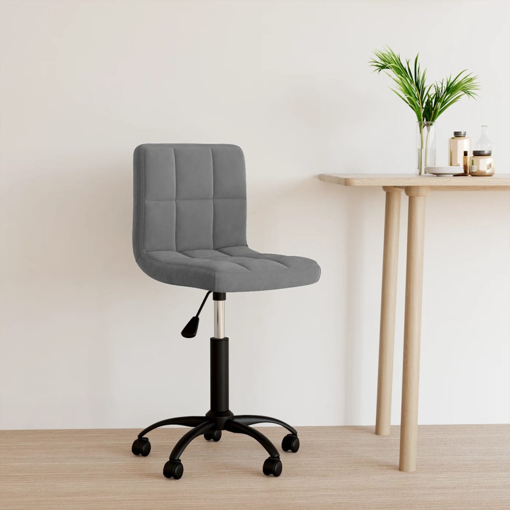 vidaXL Swivel Office Chair Velvet Black