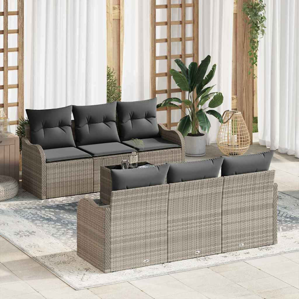 vidaXL Tuinbank Set Zwart 55 x 55 x 37 cm poly rattan