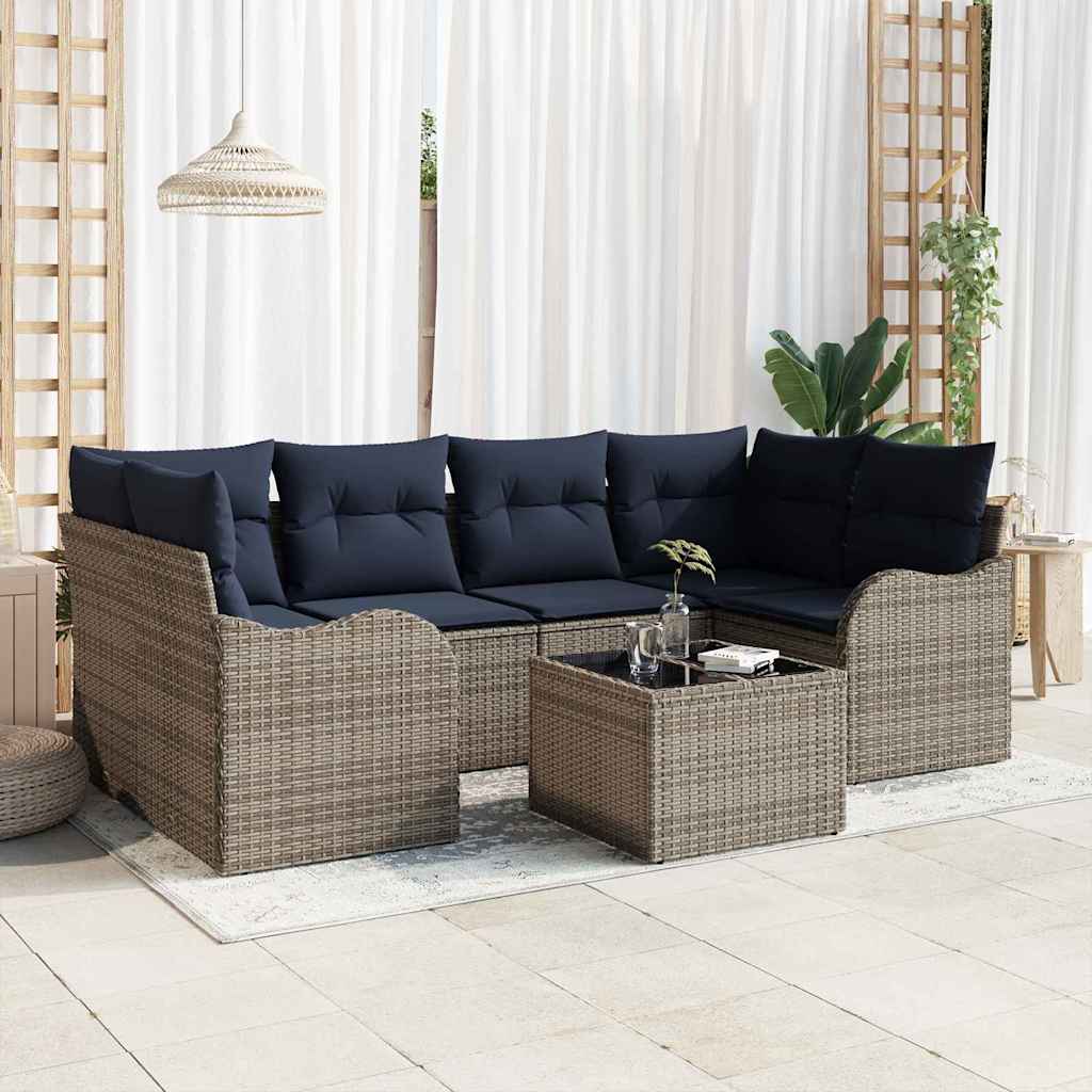 vidaXL Garden Bench Set Brown 55 x 55 x 37 cm poly rattan