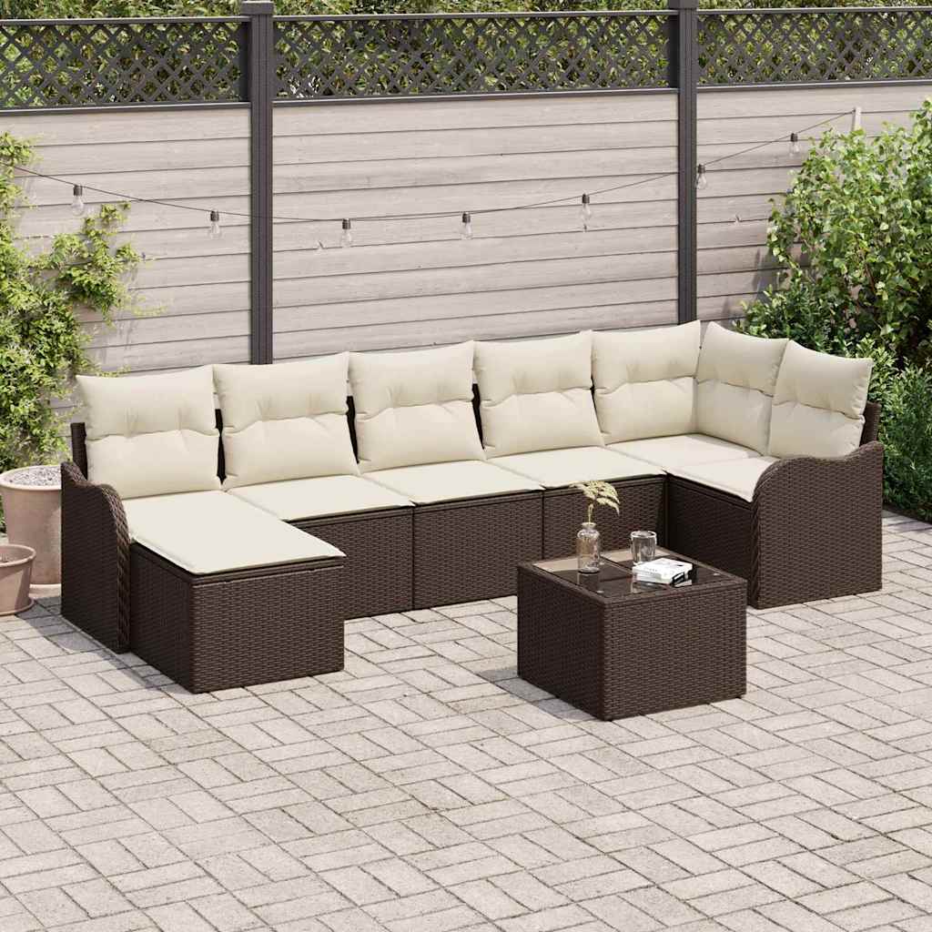 vidaXL Tuinbank Set Zwart poly rattan