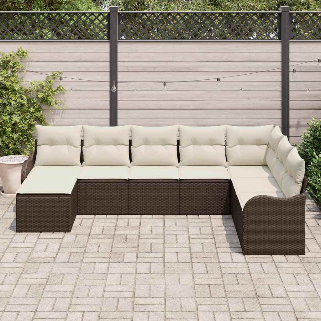 vidaXL Garden Bench Set Black poly rattan