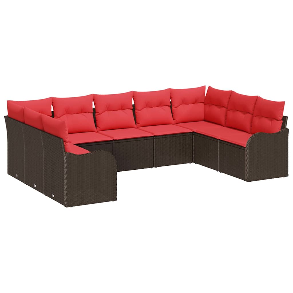 vidaXL Tuinbank Set Bruin poly rattan