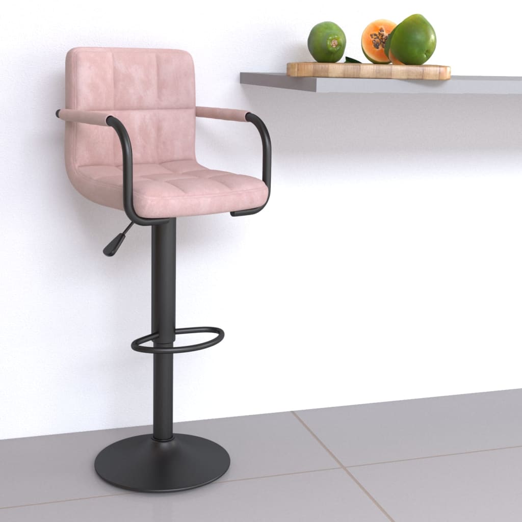 vidaXL Bar Stool velvet black