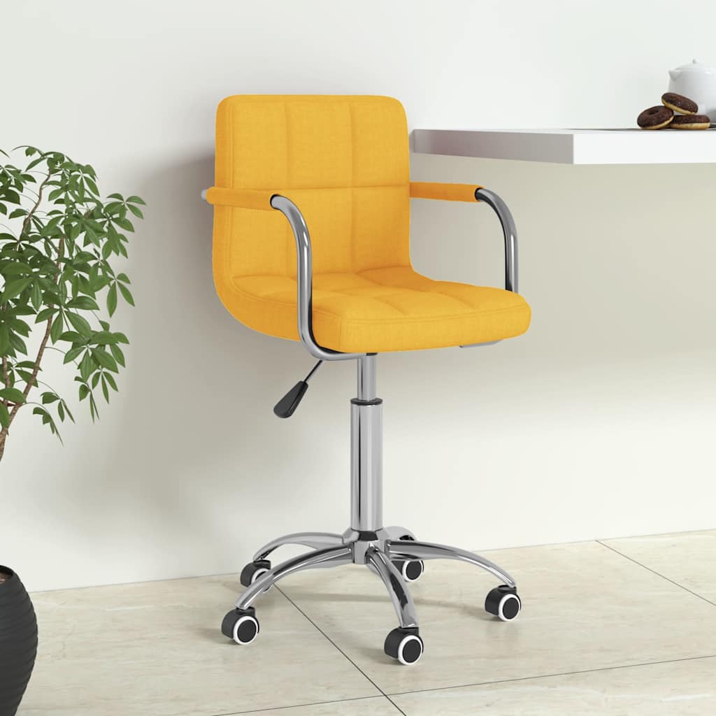 vidaXL Office Swivel Chair Fabric Light Grey