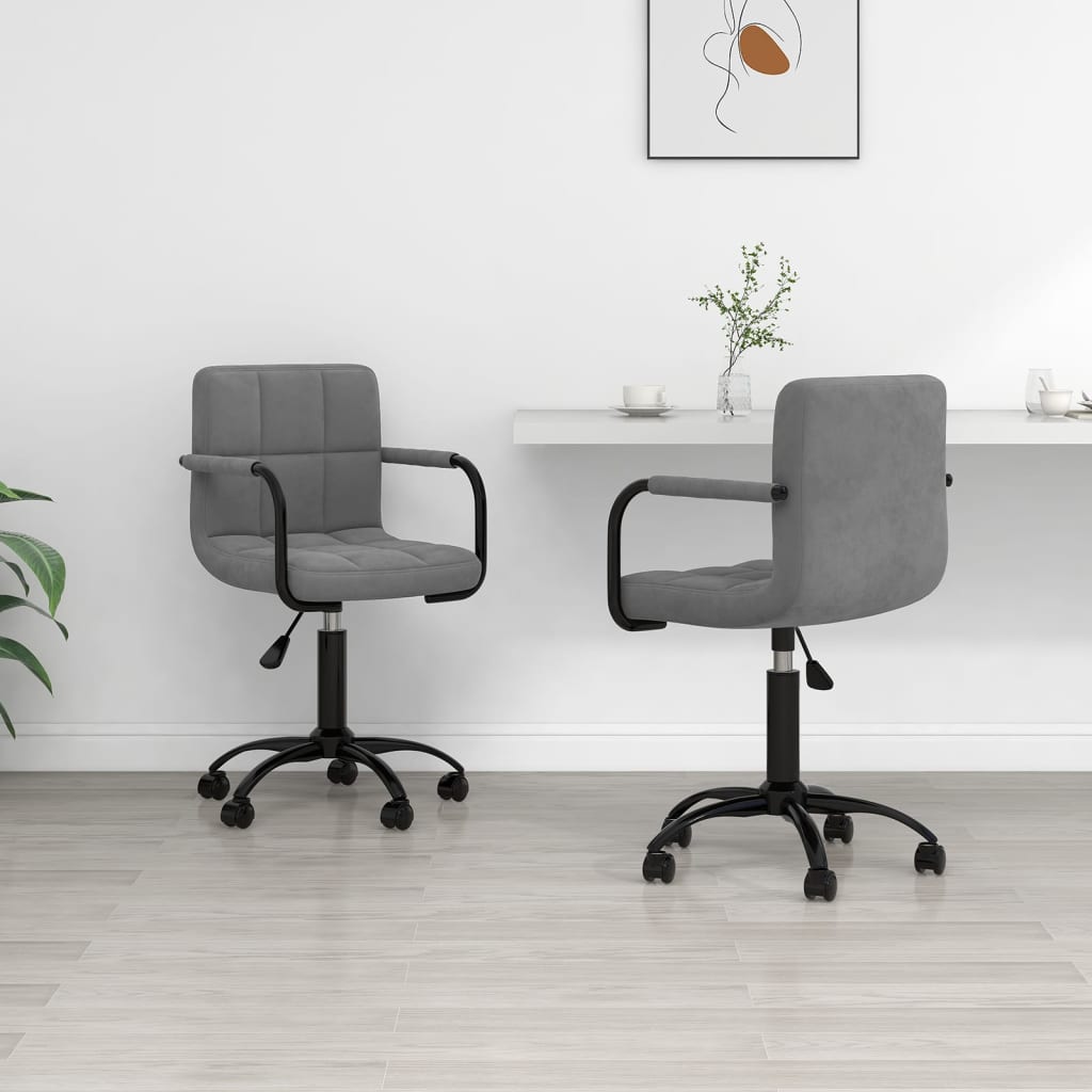 vidaXL Eetkamerstoelen draaibaar 4 st fluweel zwart