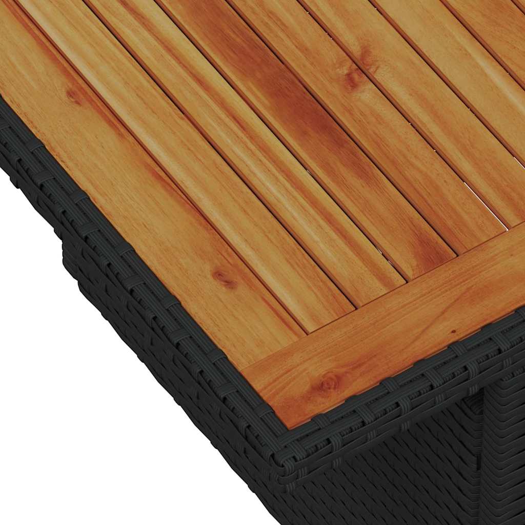 vidaXL Tuin Eettafel Set met kussen 11 pcs Zwart en Blauwgroen