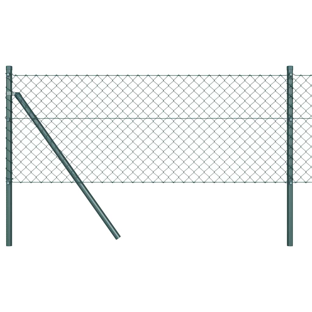 vidaXL Hekpaal. Groen 10 x 0,4 m (40 x 40 mm gaas) Staal en PVC