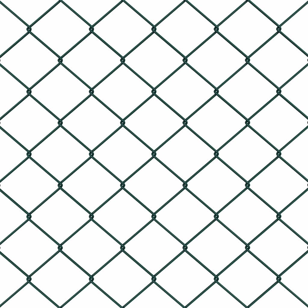 vidaXL Hekpaal. Groen 10 x 0,4 m (40 x 40 mm gaas) Staal en PVC