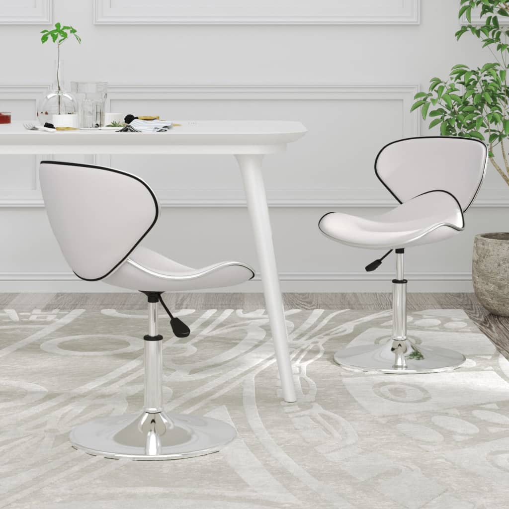 vidaXL Eetkamerstoelen 4 st kunstleer wit