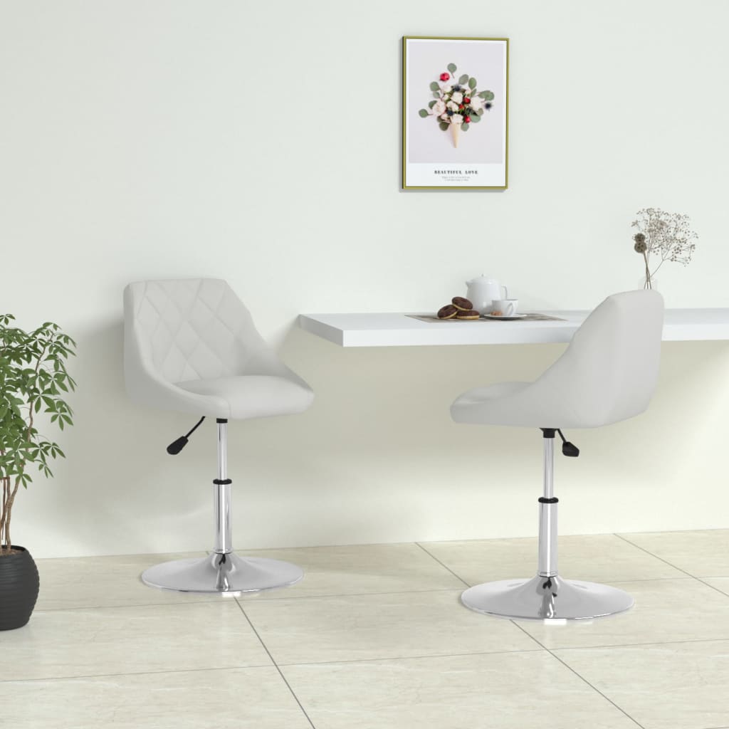 vidaXL Eetkamerstoelen 4 st kunstleer wit