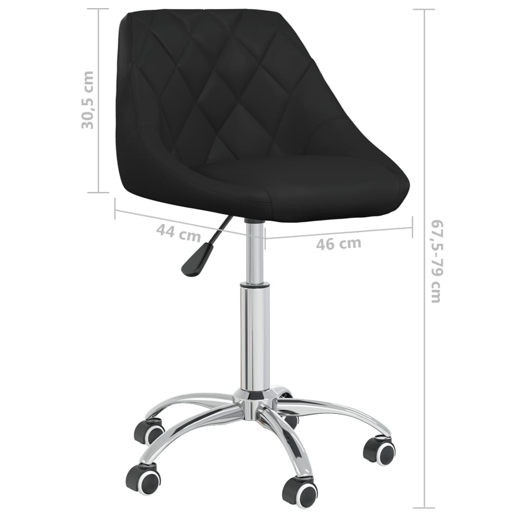 vidaXL Office Chair Swivel Artificial Leather White