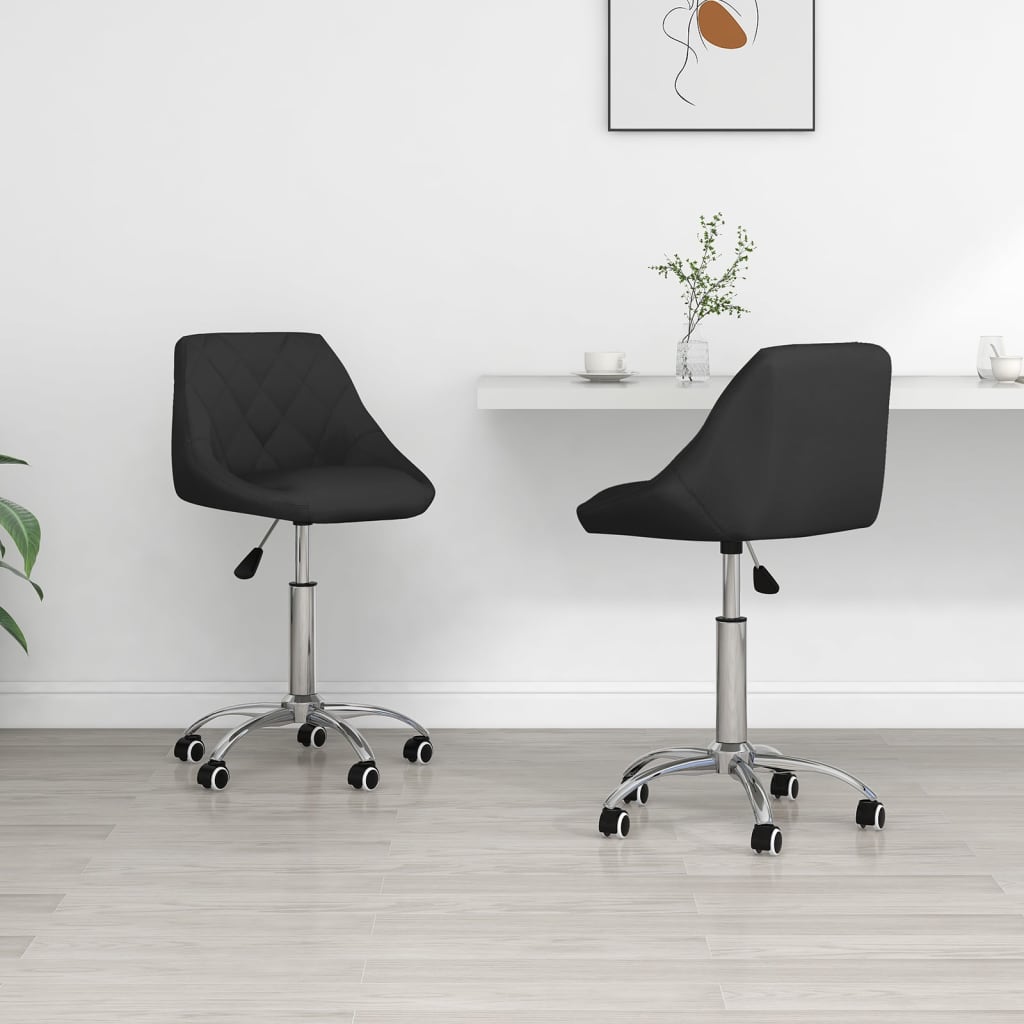 vidaXL Eetkamerstoelen draaibaar 4 st kunstleer wit