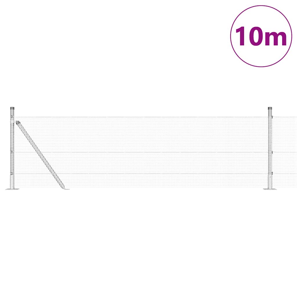 vidaXL Fence Post. Silver-colored