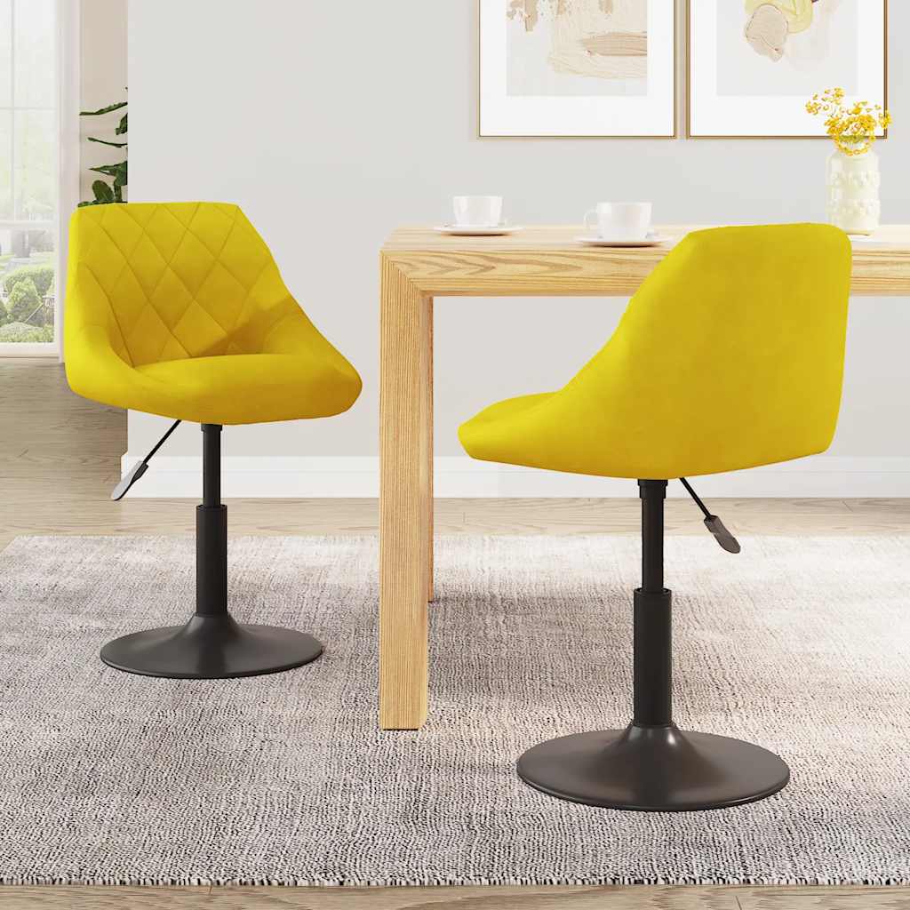 vidaXL Eetkamerstoelen draaibaar 4 st fluweel zwart